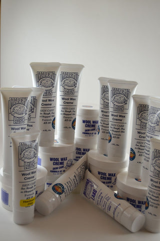Six 9 ounce jars, 12 squeeze tubes Wool Wax Creme